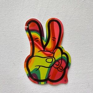 Vibrant Peace Sign Dutch Bros Sticker